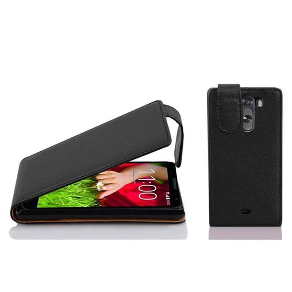Cadorabo Schutzhülle für LG G2 MINI Hülle in Schwarz Flip Etui Handyhülle Case Cover Kunstleder