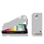Cadorabo Schutzhülle für LG L70 (1. SIM) Hülle in Weiß Flip Etui Handyhülle Case Cover Kunstleder