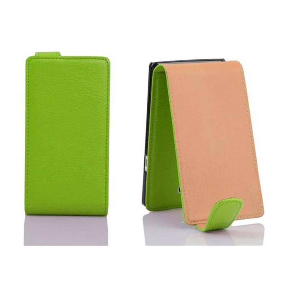 Cadorabo Schutzhülle für LG L90 (1. SIM) Hülle in Grün Flip Etui Handyhülle Case Cover Kunstleder