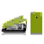 Cadorabo Schutzhülle für Nokia Lumia 630 / 635 Hülle in Grün Flip Etui Handyhülle Case Cover Kunstleder