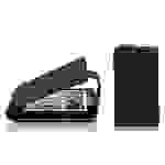 Cadorabo Schutzhülle für Nokia Lumia 630 / 635 Hülle in Schwarz Flip Etui Handyhülle Case Cover Kunstleder
