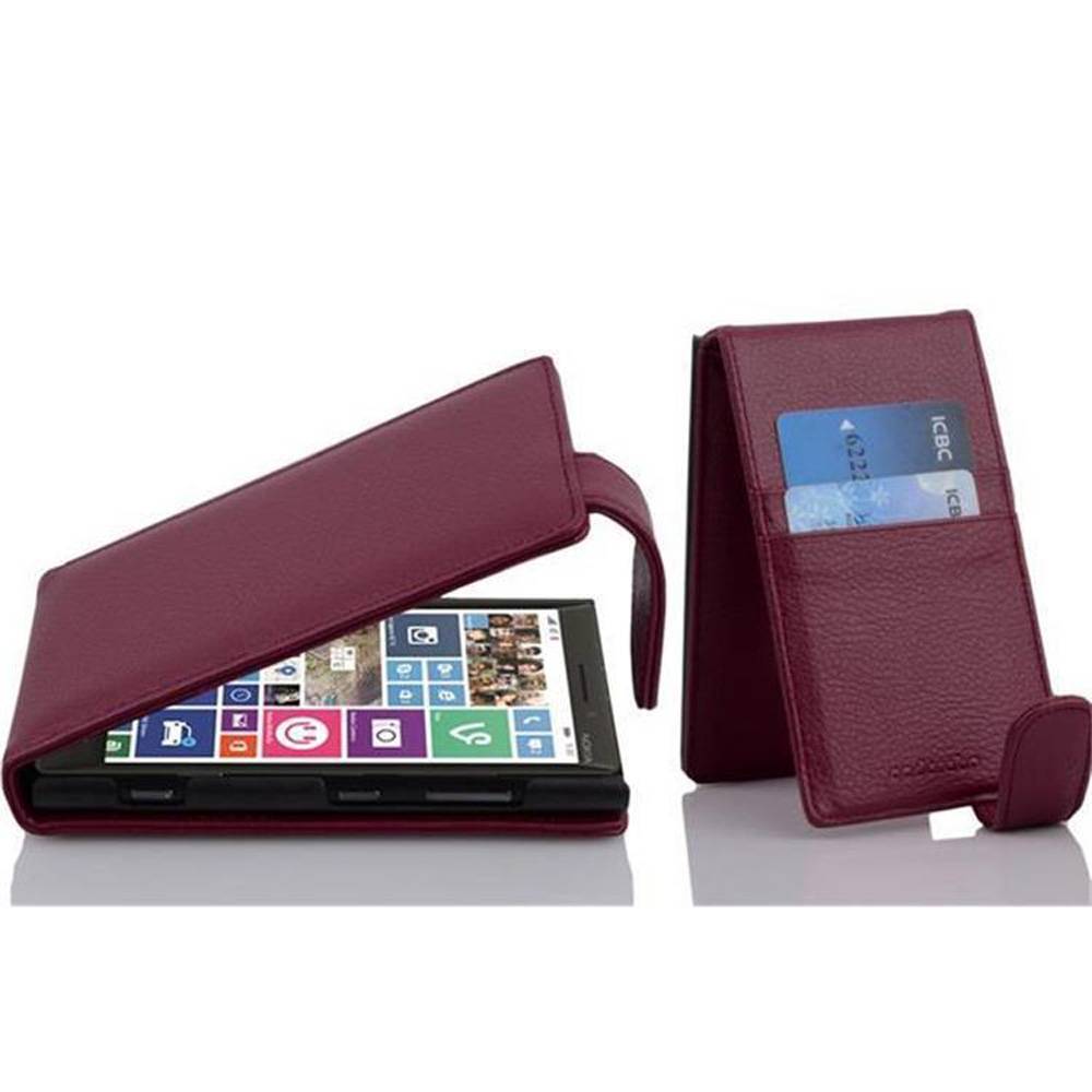 Cadorabo Schutzhülle für Nokia Lumia 929 / 930 Hülle in Lila Flip Etui Handyhülle Case Cover Kunstleder