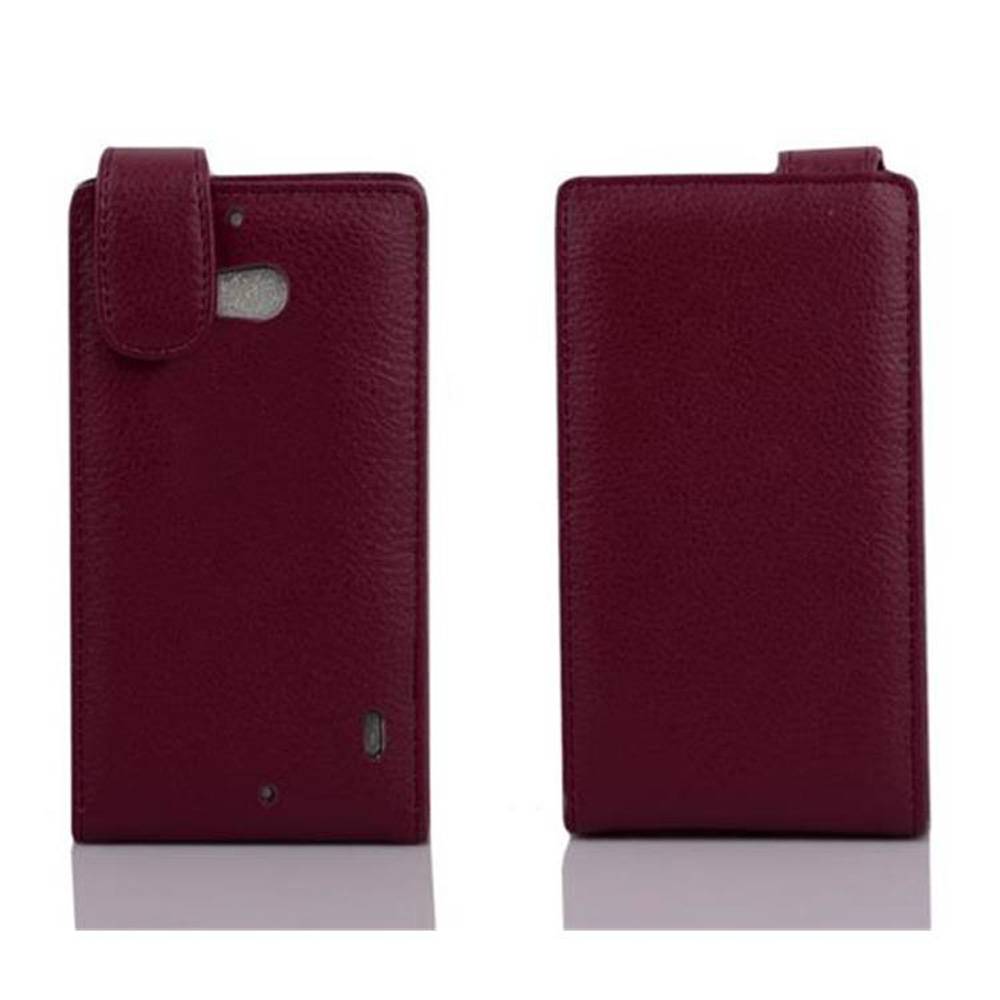 Cadorabo Schutzhülle für Nokia Lumia 929 / 930 Hülle in Lila Flip Etui Handyhülle Case Cover Kunstleder
