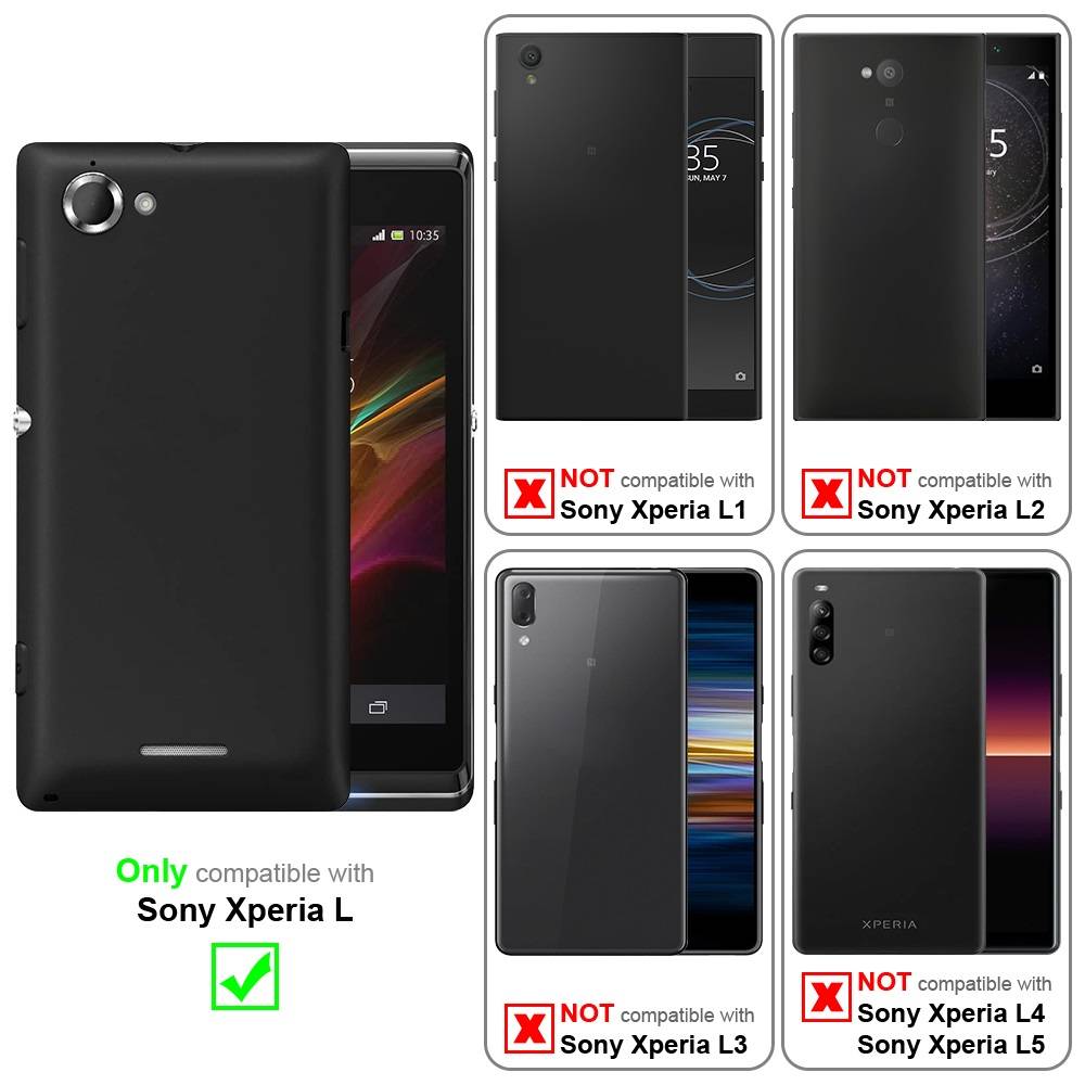 Cadorabo Handyhülle für Sony Xperia L in Weiß Hülle Schutzhülle TPU Silikon Backcover Case