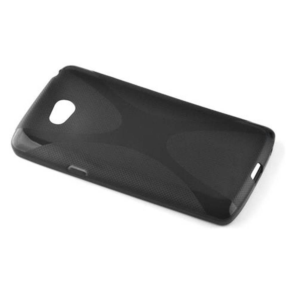Cadorabo Handyhülle für HTC Desire 600 in Schwarz Hülle Schutzhülle TPU Silikon Backcover Case