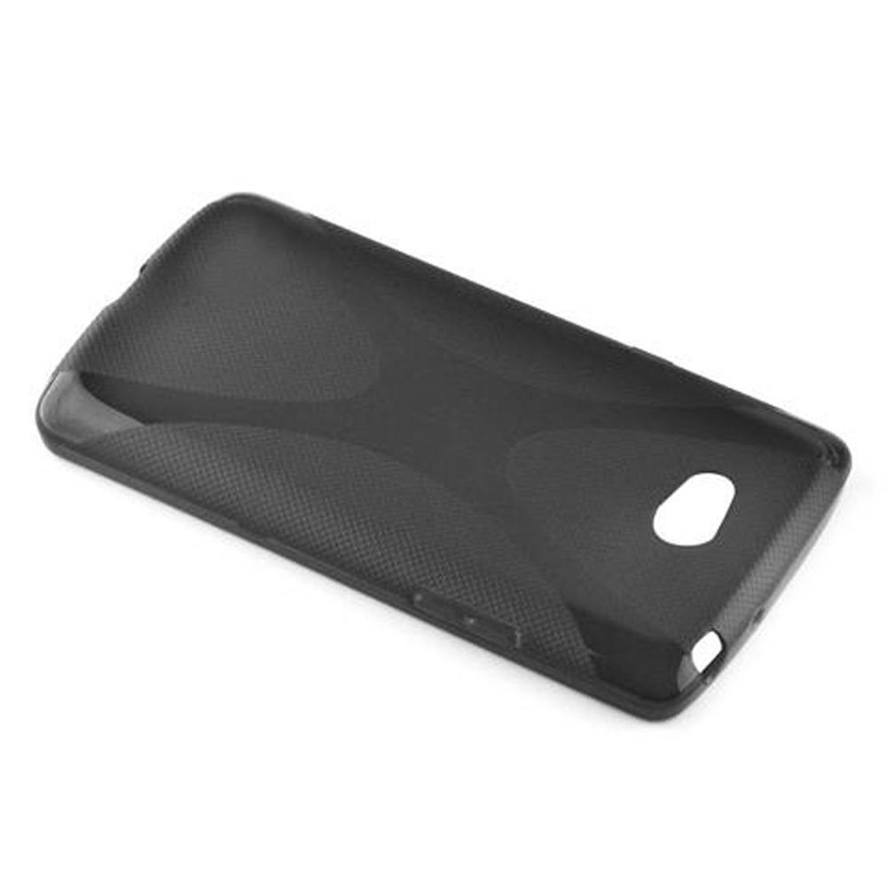 Cadorabo Handyhülle für HTC Desire 600 in Schwarz Hülle Schutzhülle TPU Silikon Backcover Case