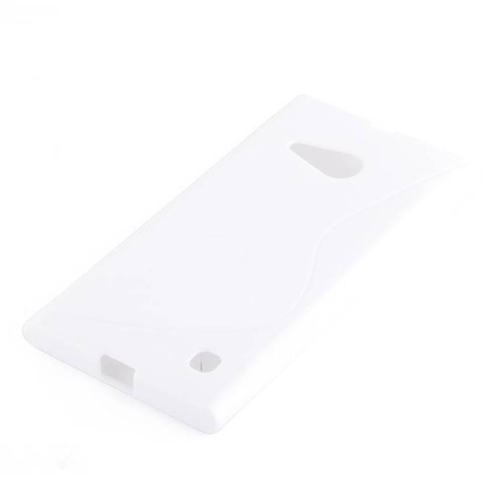 Cadorabo Schutzhülle für Nokia Lumia 730 Hülle in Weiß Handyhülle Case TPU Silikon Etui