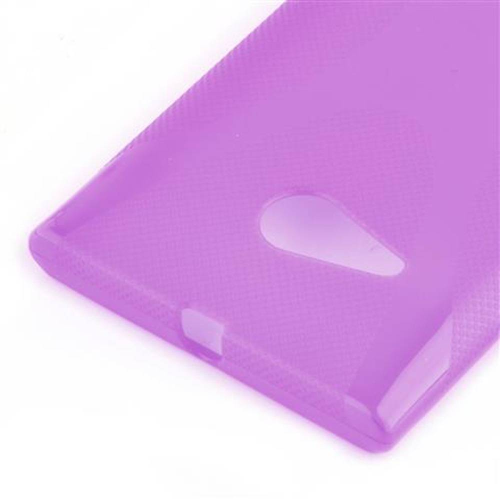 Cadorabo Handyhülle für Nokia Lumia 730 in Lila Hülle Schutzhülle TPU Silikon Backcover Case