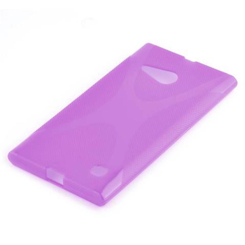 Cadorabo Handyhülle für Nokia Lumia 730 in Lila Hülle Schutzhülle TPU Silikon Backcover Case