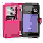 Cadorabo Hülle für HTC Desire 816 Schutz Hülle in Rot Handyhülle Etui Case Cover Magnetverschluss