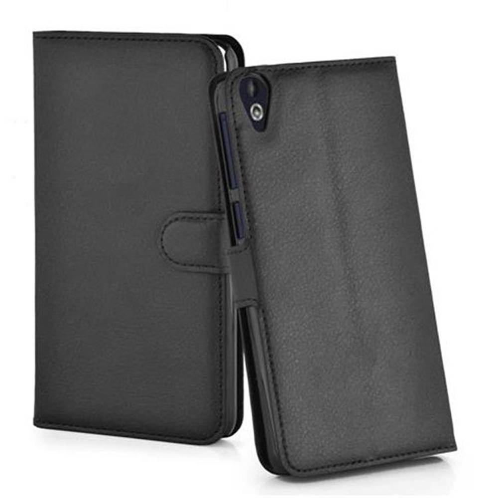 Cadorabo Hülle für HTC Desire 820 Schutz Hülle in Schwarz Handyhülle Etui Case Cover Magnetverschluss