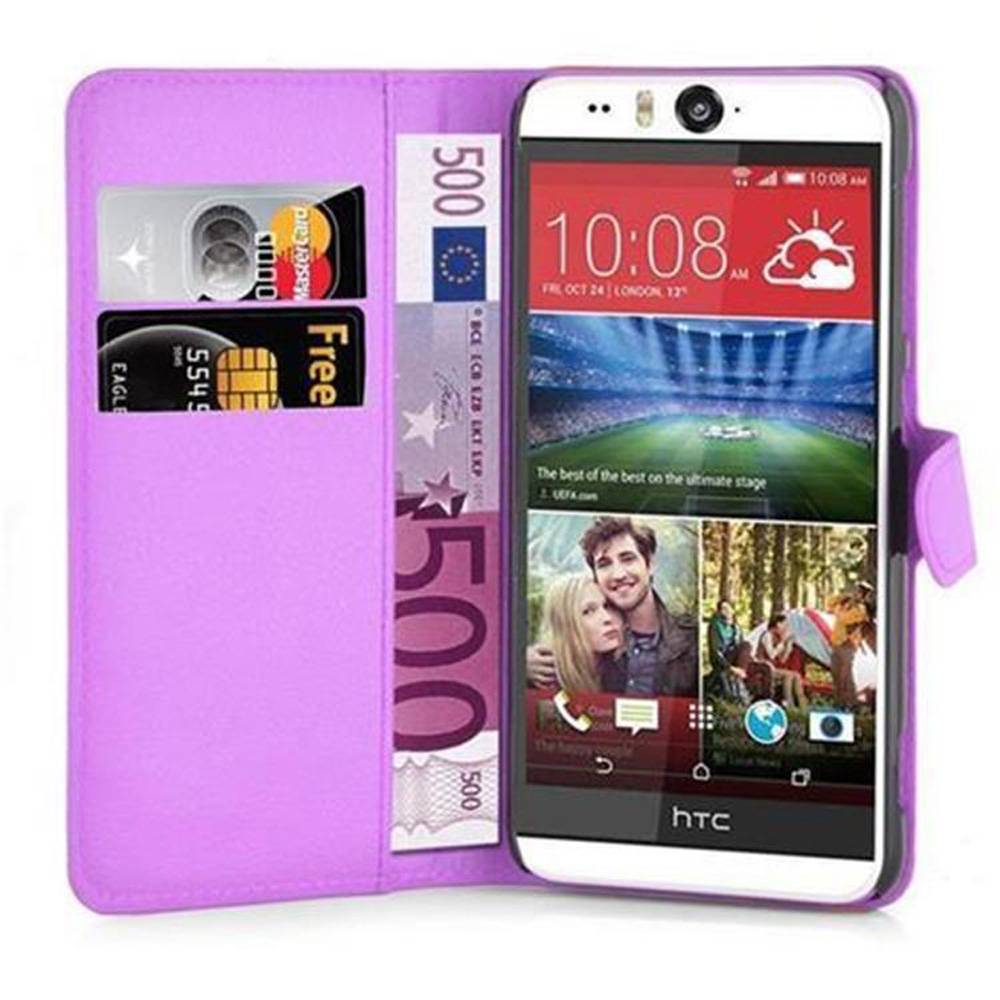 Cadorabo Hülle für HTC Desire EYE Schutz Hülle in Lila Handyhülle Etui Case Cover Magnetverschluss