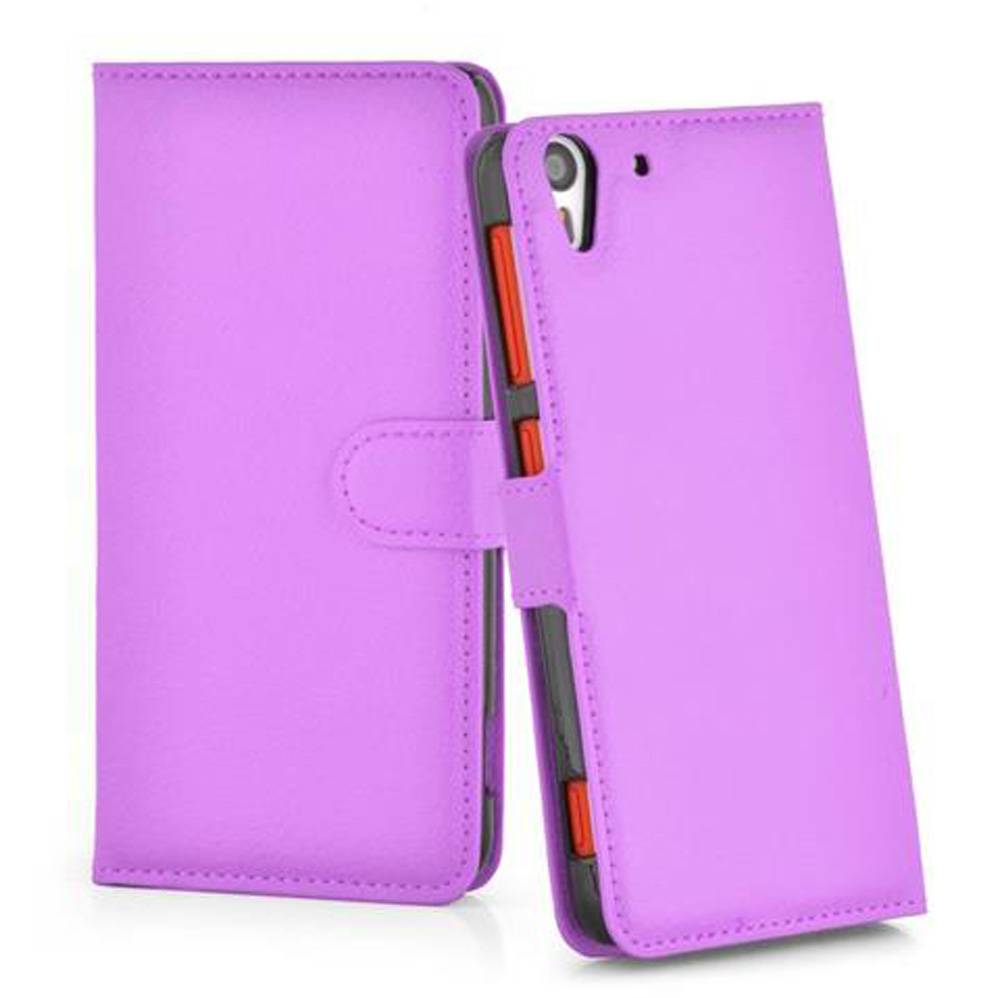 Cadorabo Hülle für HTC Desire EYE Schutz Hülle in Lila Handyhülle Etui Case Cover Magnetverschluss
