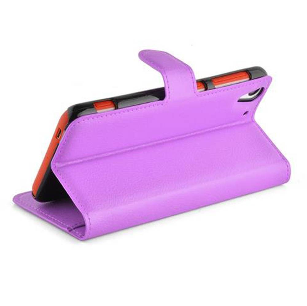 Cadorabo Hülle für HTC Desire EYE Schutz Hülle in Lila Handyhülle Etui Case Cover Magnetverschluss