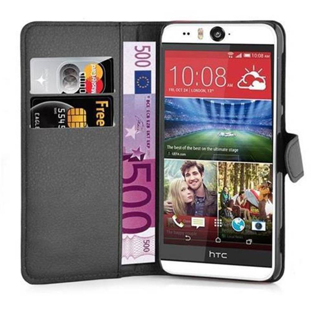 Cadorabo Hülle für HTC Desire EYE Schutz Hülle in Schwarz Handyhülle Etui Case Cover Magnetverschluss