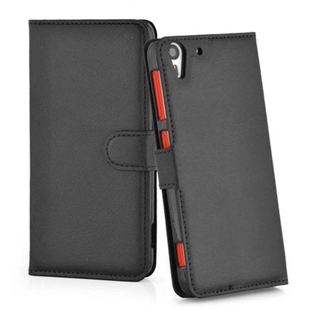 Cadorabo Hülle für HTC Desire EYE Schutz Hülle in Schwarz Handyhülle Etui Case Cover Magnetverschluss