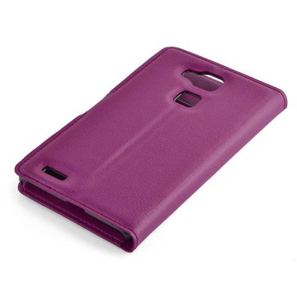 Cadorabo Hülle für Huawei D3 MATE 7 Schutz Hülle in Lila Handyhülle Etui Case Cover Magnetverschluss