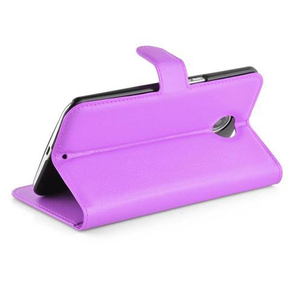 Cadorabo Hülle für Motorola Google NEXUS 6 Schutz Hülle in Lila Handyhülle Etui Case Cover Magnetverschluss