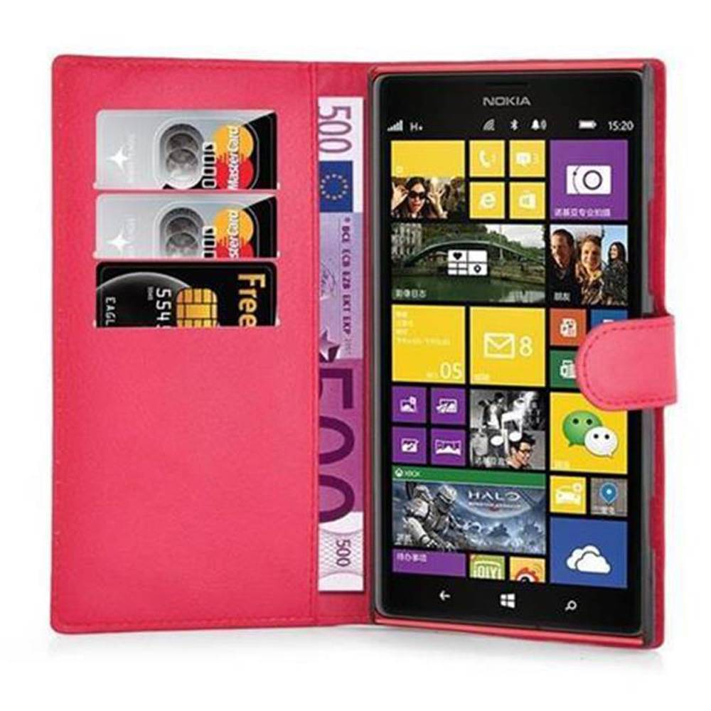 Cadorabo Hülle für Nokia Lumia 1520 Schutz Hülle in Rot Handyhülle Etui Case Cover Magnetverschluss