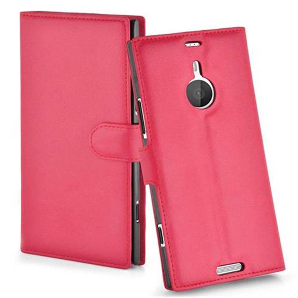 Cadorabo Hülle für Nokia Lumia 1520 Schutz Hülle in Rot Handyhülle Etui Case Cover Magnetverschluss