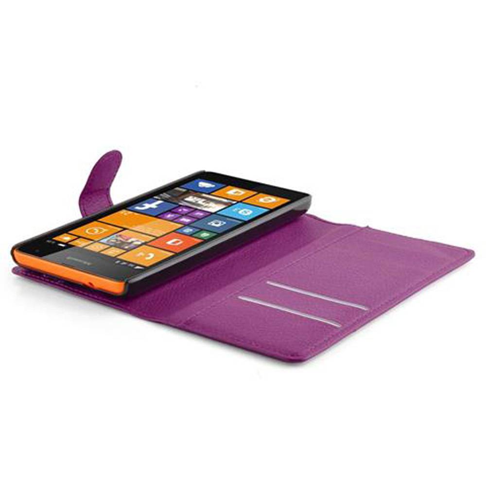 Cadorabo Hülle für Nokia Lumia 535 Schutz Hülle in Lila Handyhülle Etui Case Cover Magnetverschluss