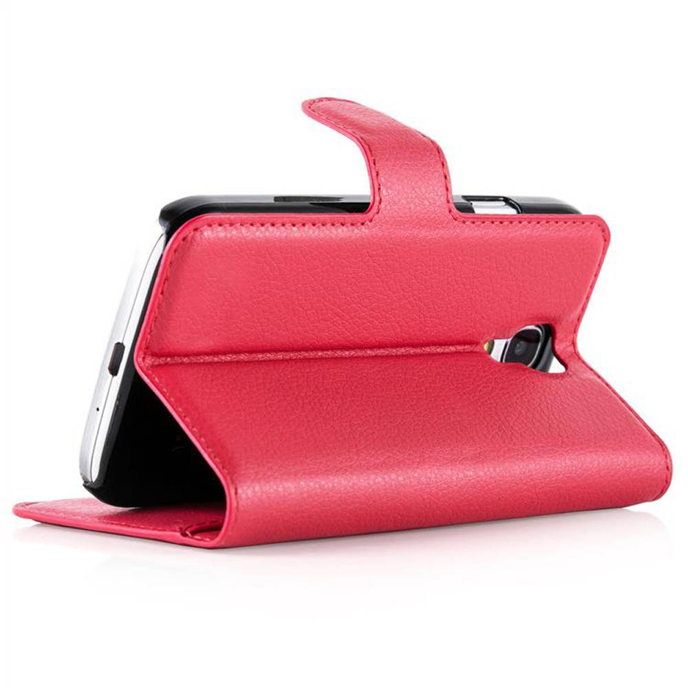 Cadorabo Hülle für Samsung Galaxy NOTE 3 NEO Schutz Hülle in Rot Handyhülle Etui Case Cover Magnetverschluss