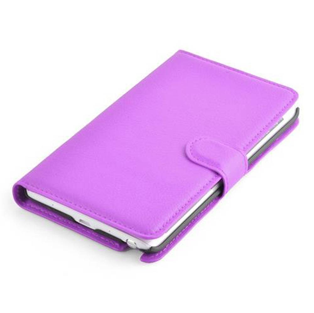 Cadorabo Hülle für Samsung Galaxy NOTE EDGE Schutz Hülle in Lila Handyhülle Etui Case Cover Magnetverschluss