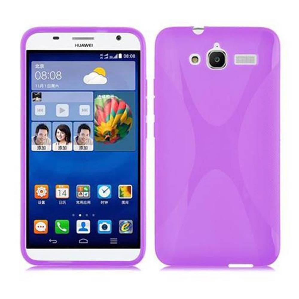 Cadorabo Handyhülle für Huawei ASCEND GX1 in Lila Hülle Schutzhülle TPU Silikon Backcover Case