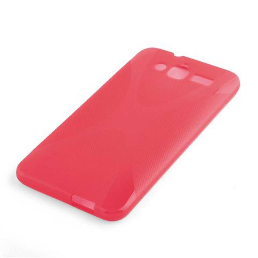 Cadorabo Handyhülle für Huawei ASCEND GX1 in Rot Hülle Schutzhülle TPU Silikon Backcover Case