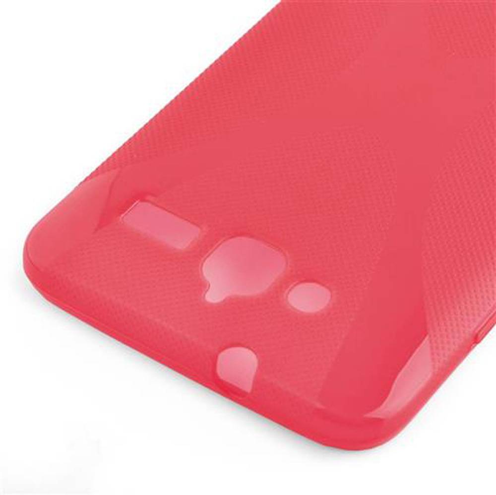 Cadorabo Handyhülle für Huawei ASCEND GX1 in Rot Hülle Schutzhülle TPU Silikon Backcover Case