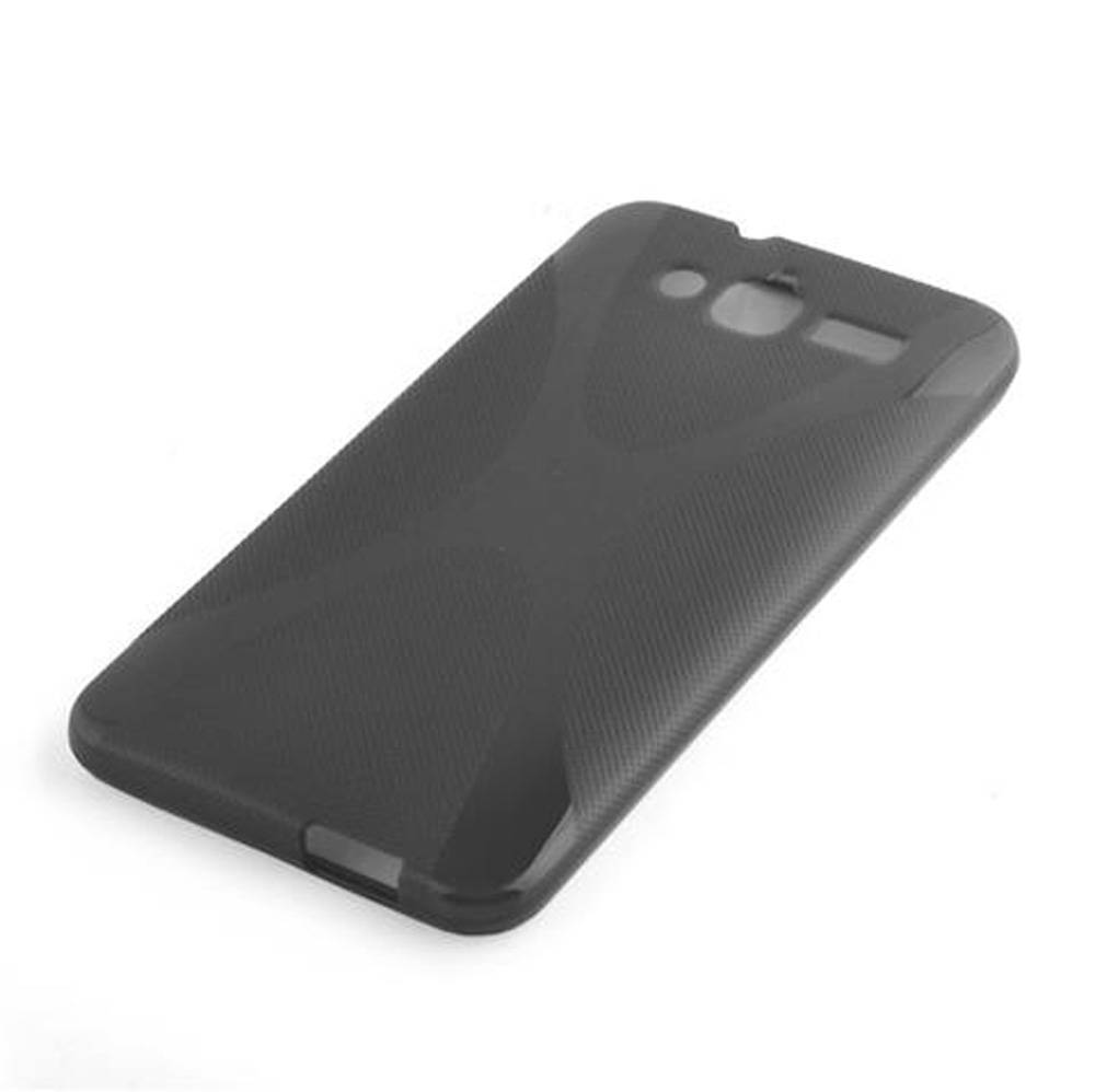 Cadorabo Handyhülle für Huawei ASCEND GX1 in Schwarz Hülle Schutzhülle TPU Silikon Backcover Case