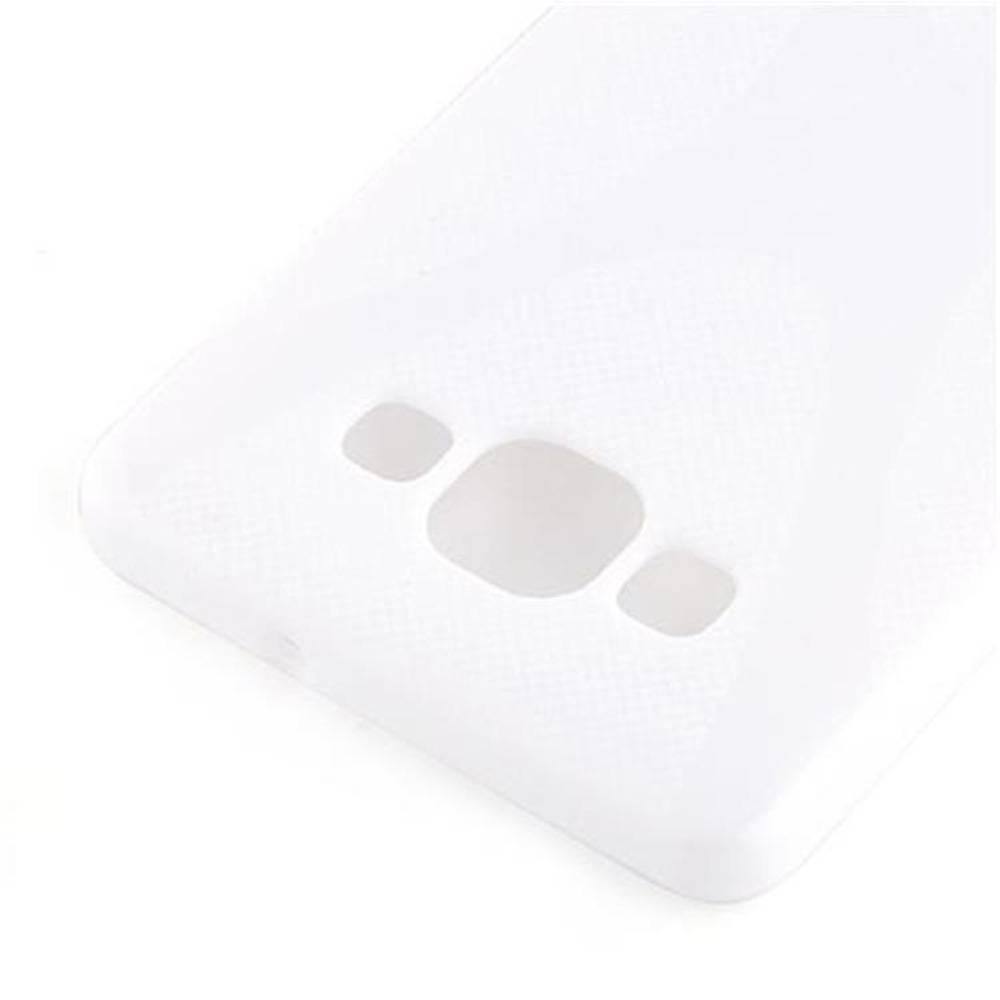 Cadorabo Handyhülle für Samsung Galaxy A7 2015 in Weiß Hülle Schutzhülle TPU Silikon Backcover Case