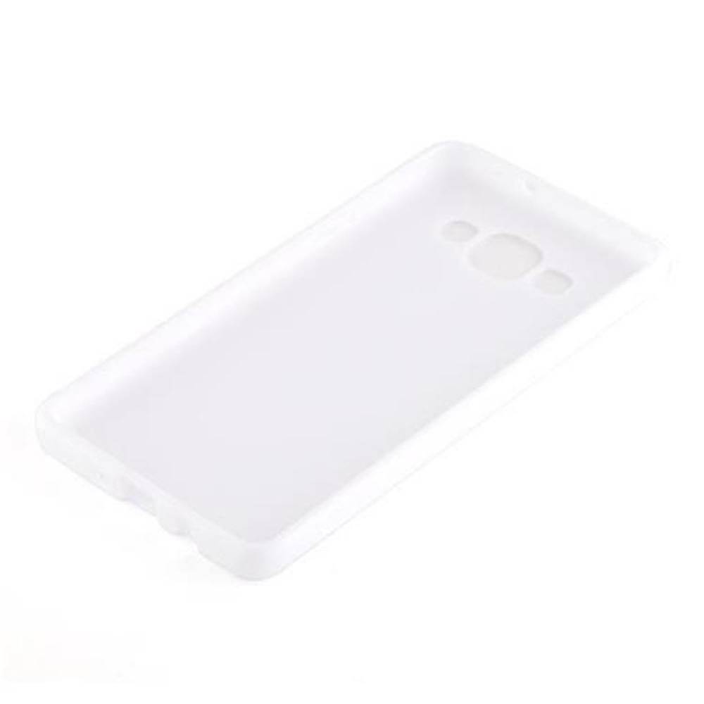 Cadorabo Handyhülle für Samsung Galaxy A7 2015 in Weiß Hülle Schutzhülle TPU Silikon Backcover Case