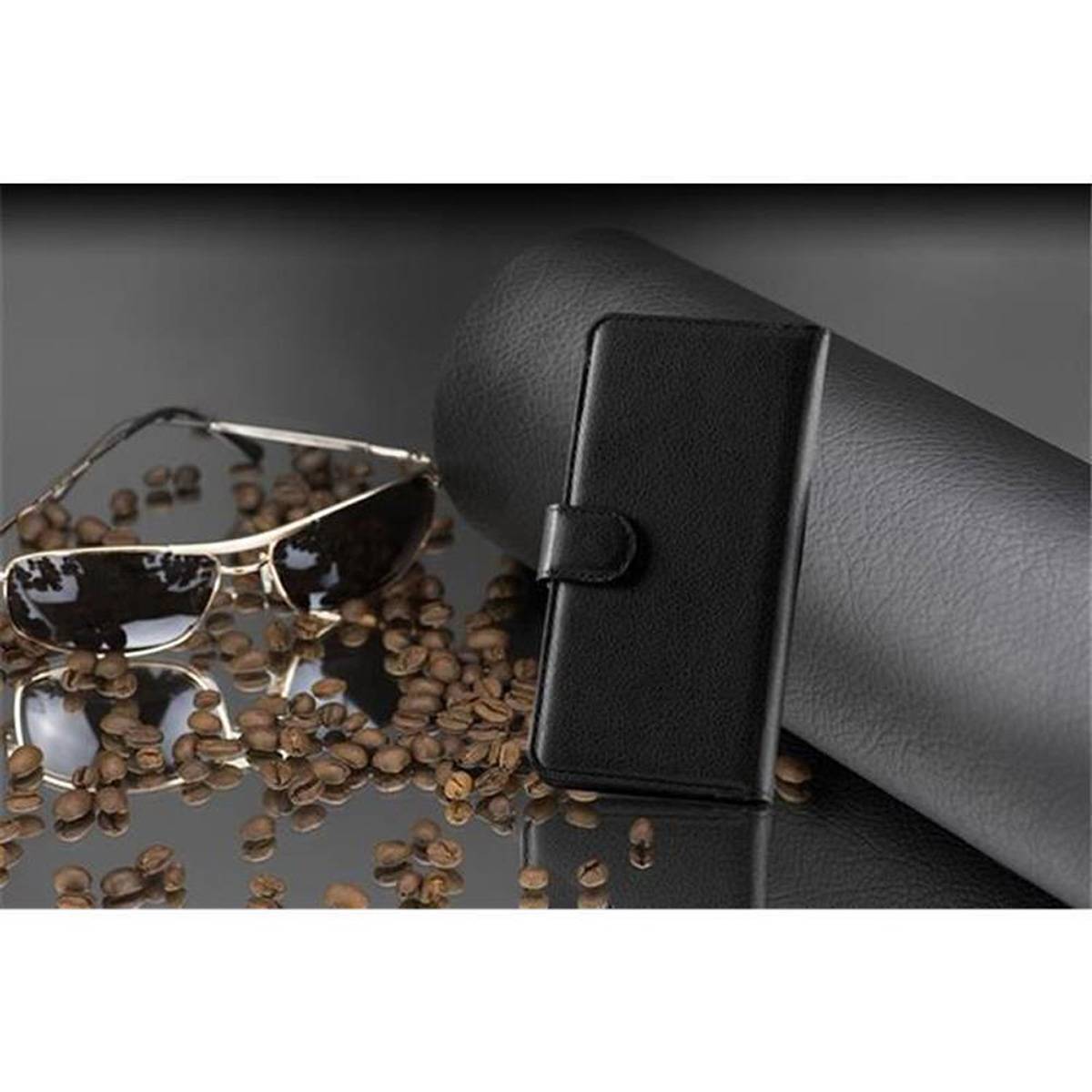 Cadorabo Hülle für Samsung Galaxy S6 Schutz Hülle in Schwarz Handyhülle Etui Case Cover Magnetverschluss