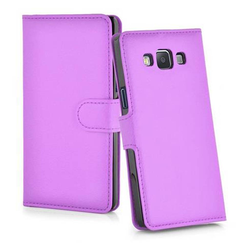 Cadorabo Hülle für Samsung Galaxy A7 2015 Schutz Hülle in Lila Handyhülle Etui Case Cover Magnetverschluss