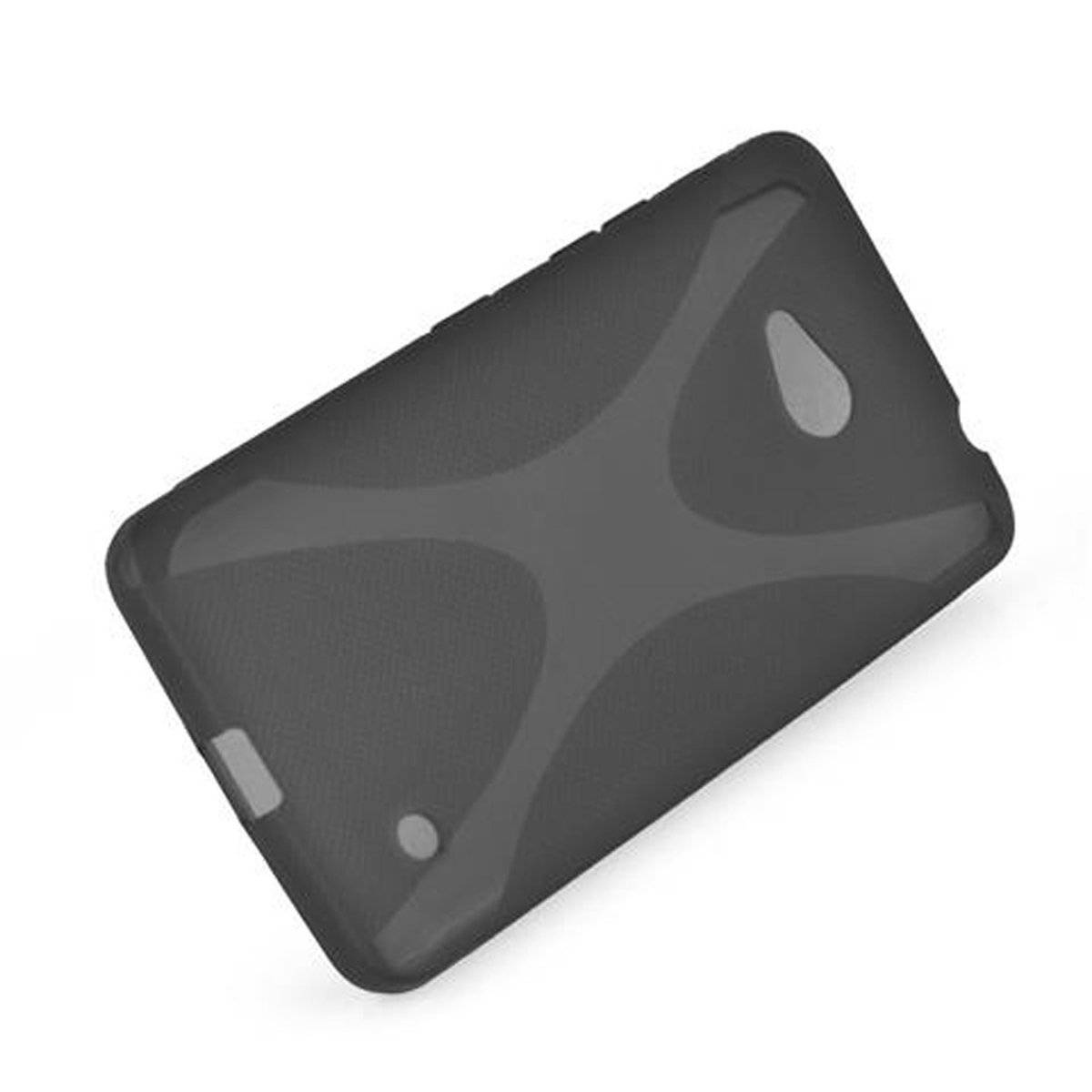 Flexible TPU Silikon Handy Schutzhülle - Hülle - ultra slim, oxid schwarz, Backcover für Nokia Lumia 640