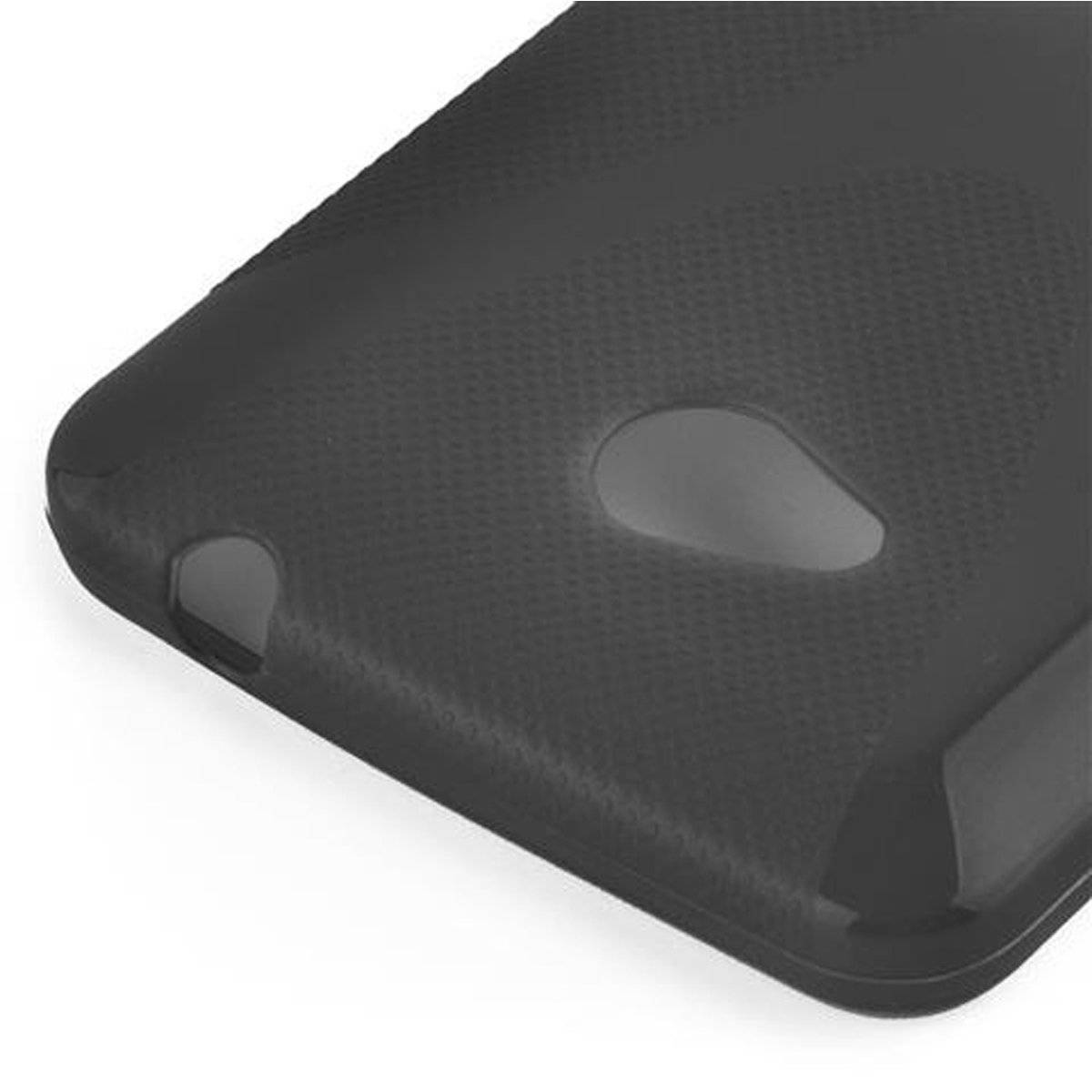 Flexible TPU Silikon Handy Schutzhülle - Hülle - ultra slim, oxid schwarz, Backcover für Nokia Lumia 640