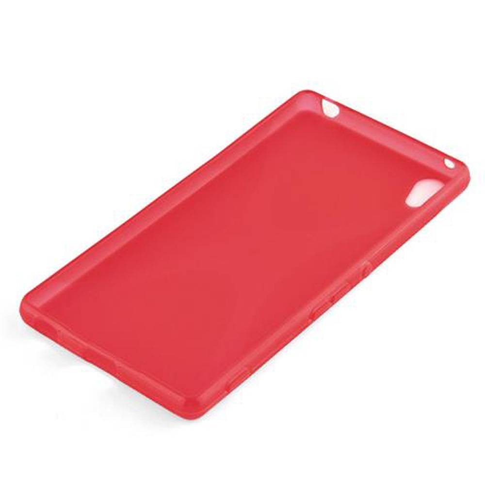 Cadorabo Handyhülle für Sony Xperia Z3 PLUS / Z4 in Rot Hülle Schutzhülle TPU Silikon Backcover Case