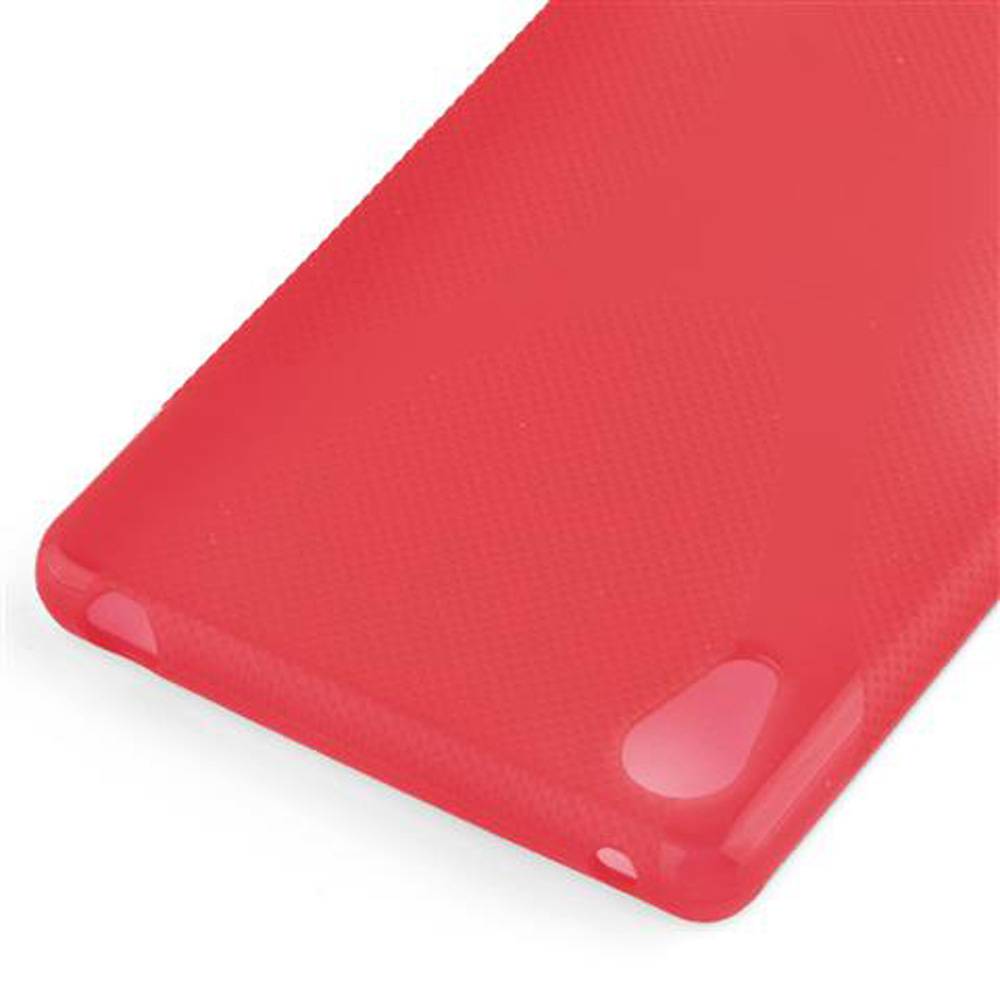 Cadorabo Handyhülle für Sony Xperia Z3 PLUS / Z4 in Rot Hülle Schutzhülle TPU Silikon Backcover Case