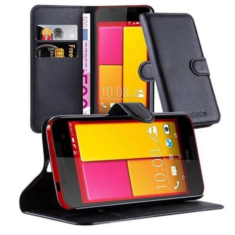 Cadorabo Hülle für HTC BUTTERFLY 2 Schutz Hülle in Schwarz Handyhülle Etui Case Cover Magnetverschluss