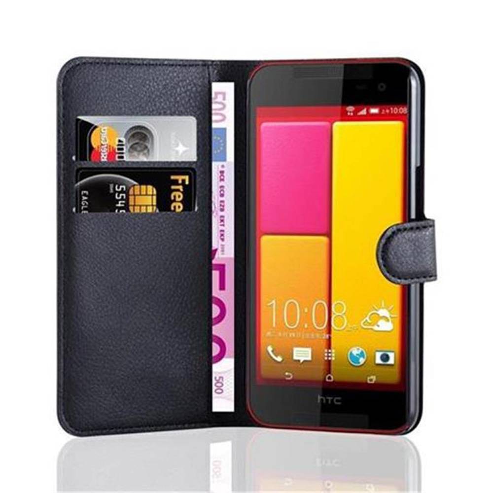 Cadorabo Hülle für HTC BUTTERFLY 2 Schutz Hülle in Schwarz Handyhülle Etui Case Cover Magnetverschluss