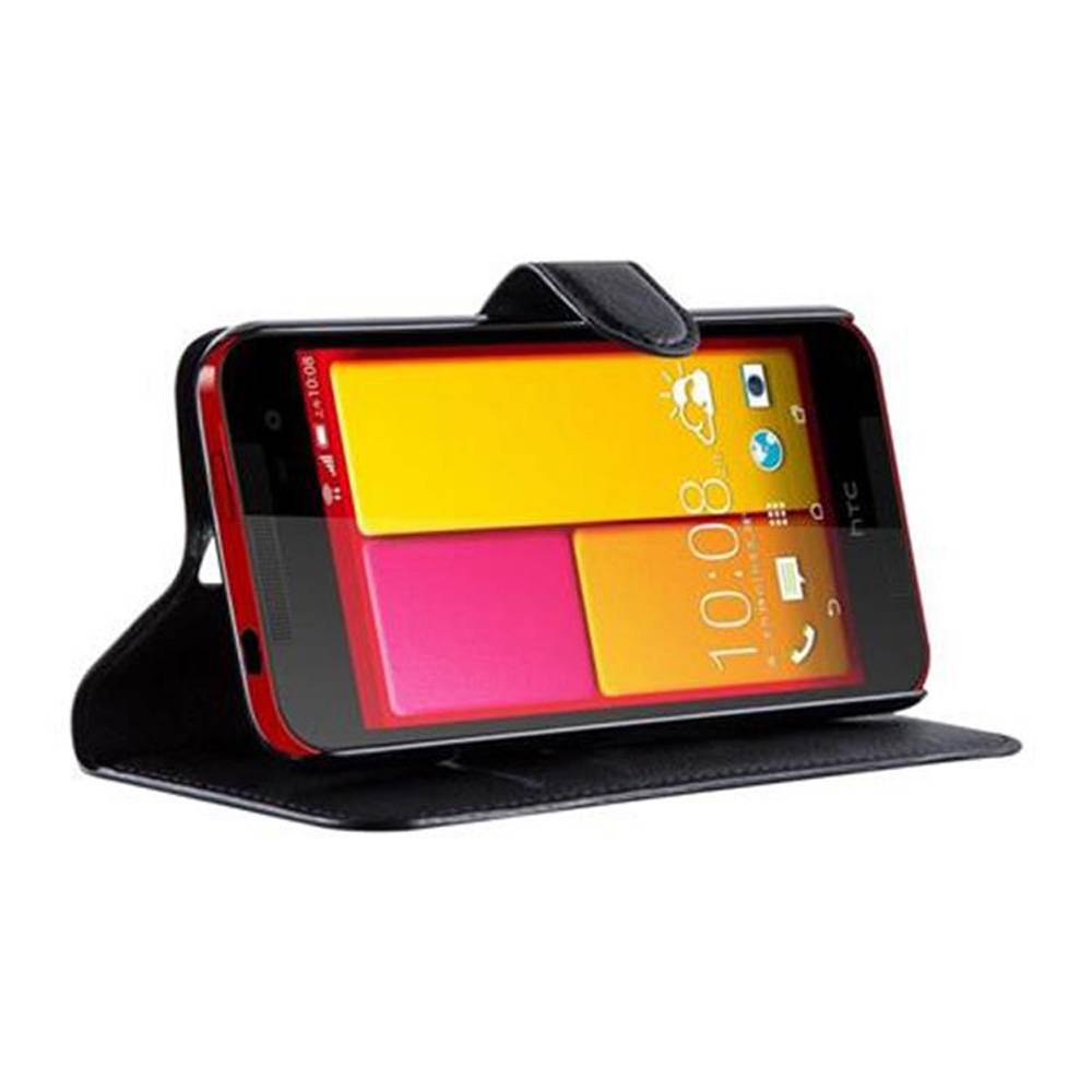 Cadorabo Hülle für HTC BUTTERFLY 2 Schutz Hülle in Schwarz Handyhülle Etui Case Cover Magnetverschluss