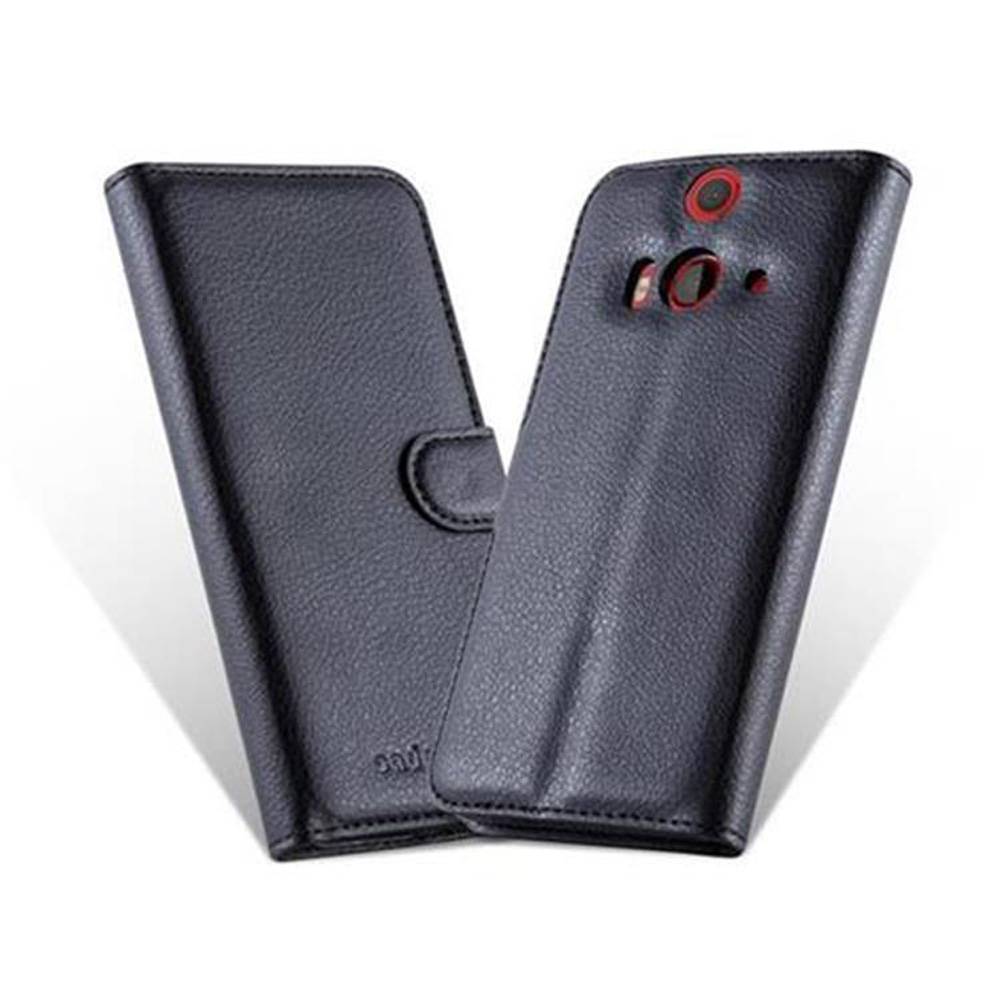 Cadorabo Hülle für HTC BUTTERFLY 2 Schutz Hülle in Schwarz Handyhülle Etui Case Cover Magnetverschluss