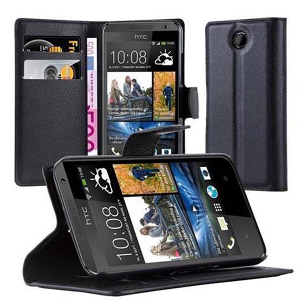 Cadorabo Hülle für HTC Desire 300 Schutz Hülle in Schwarz Handyhülle Etui Case Cover Magnetverschluss