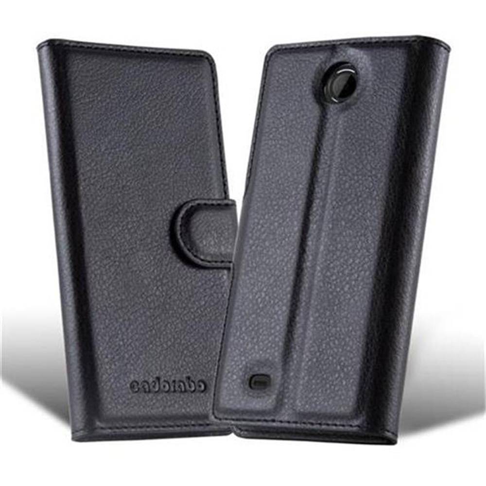 Cadorabo Hülle für HTC Desire 300 Schutz Hülle in Schwarz Handyhülle Etui Case Cover Magnetverschluss
