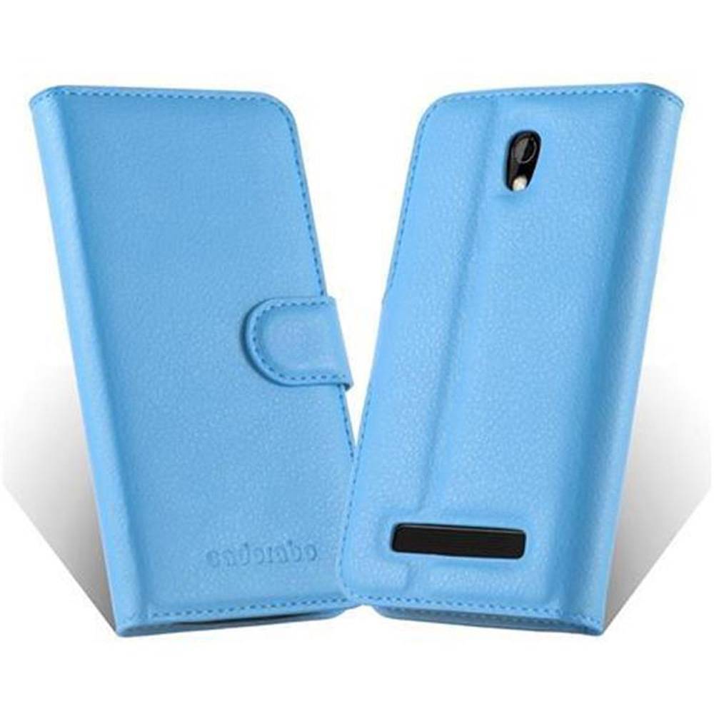 Cadorabo Hülle für HTC Desire 500 Schutz Hülle in Blau Handyhülle Etui Case Cover Magnetverschluss