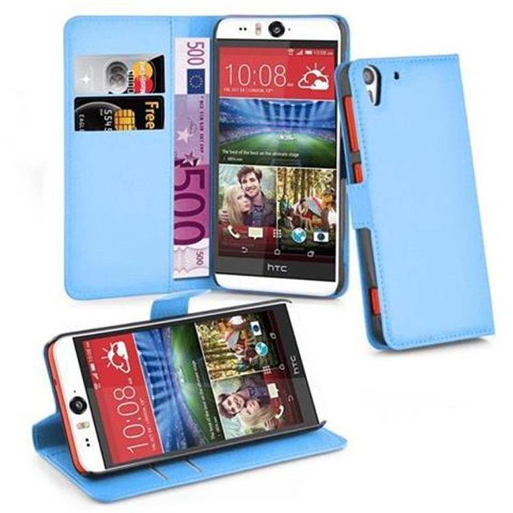 Cadorabo Hülle für HTC Desire EYE Schutz Hülle in Blau Handyhülle Etui Case Cover Magnetverschluss
