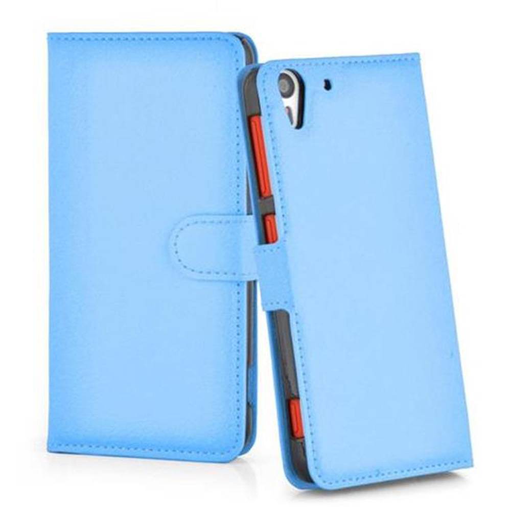 Cadorabo Hülle für HTC Desire EYE Schutz Hülle in Blau Handyhülle Etui Case Cover Magnetverschluss