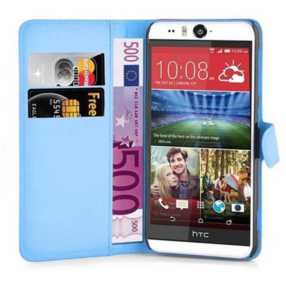 Cadorabo Hülle für HTC Desire EYE Schutz Hülle in Blau Handyhülle Etui Case Cover Magnetverschluss