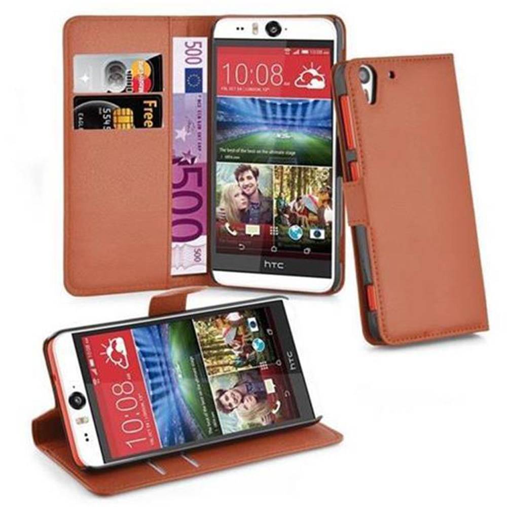 Cadorabo Hülle für HTC Desire EYE Schutz Hülle in Braun Handyhülle Etui Case Cover Magnetverschluss